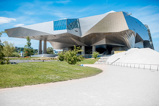 LYON, FRANCE - May 21, 2017: Musee des Confluences is a science and anthropology museum which opened on 20 December 2014 at the confluence of Rhone in Lyon France