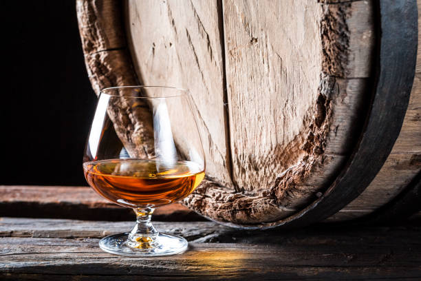 istock Old and tasty cognac in the distillery basement 806202122