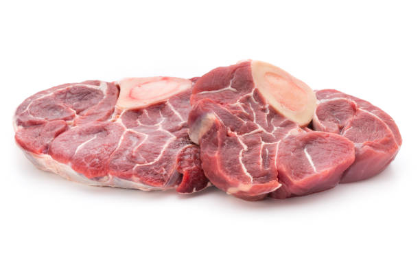 istock Veal steak isolated on the white background. 806202184