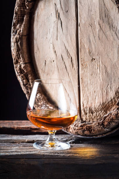 istock Old and tasty brendy in the distillery basement 806202190