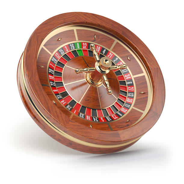 istock Casino roulette wheel isolated on white background. 806209864