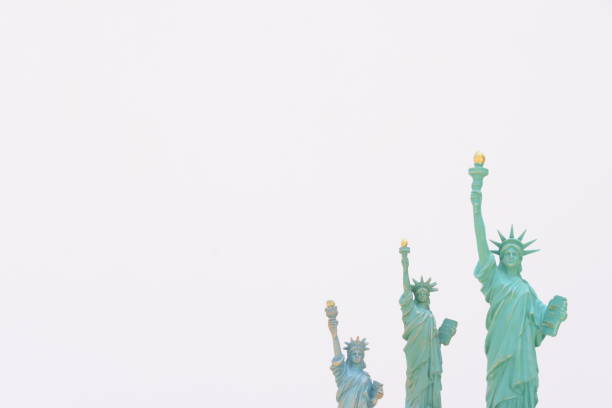 istock Statues of Liberty on a white background 806224084