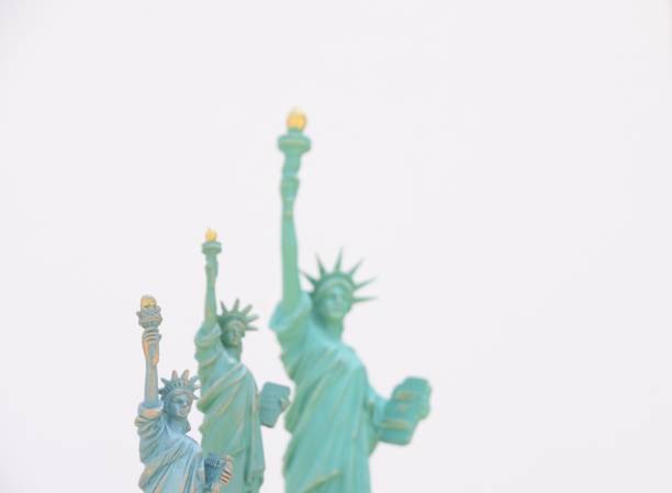 istock Statues of Liberty on a white background 806230832