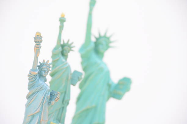 istock Statues of Liberty on a white background 806230838