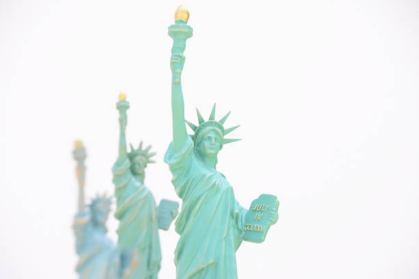 istock Statues of Liberty on a white background 806231004