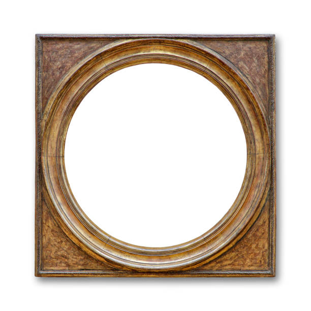 istock Golden vintage frame isolated on white background (Clipping Path) 806239086