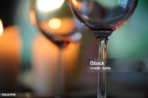 Wine Glasses Closeup Stock Photo - Download Image Now - Wineglass, Abstract, Restaurant