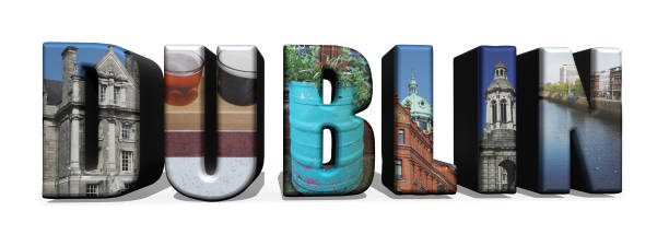 istock Dublin Ireland 3D collage on white 806262246