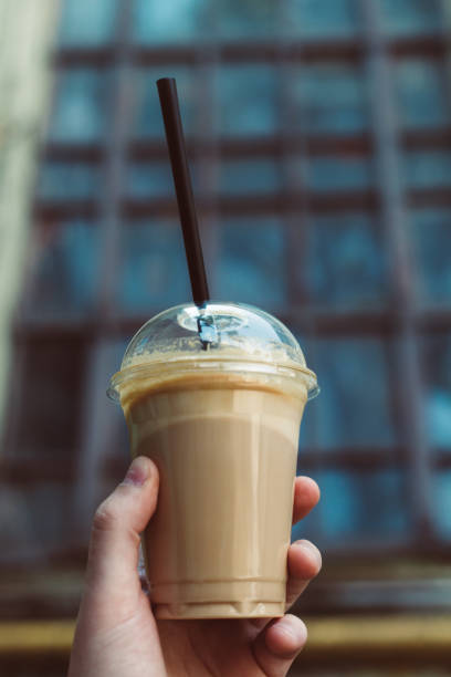istock Delicious drink in a plastic cup. Cold coffee 806272612