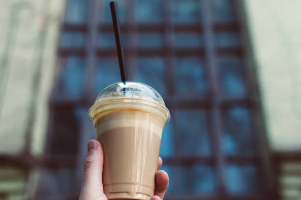istock Delicious drink in a plastic cup. Cold coffee 806272772