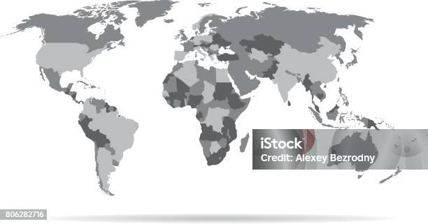 Infographic Template World Map With Isolated Countries High D Stock Illustration - Download Image Now