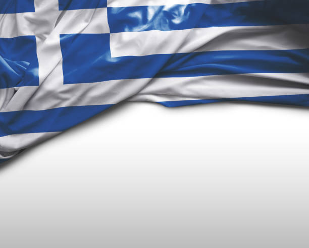 希臘那飄揚的旗幟 - 希臘國旗 個照片及圖片檔