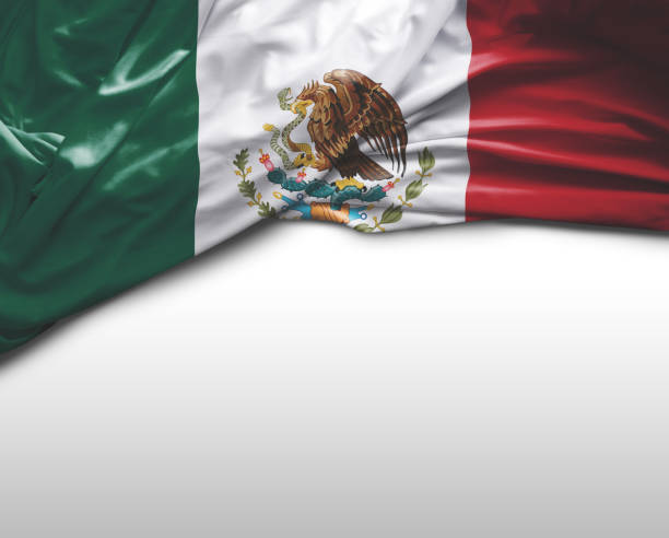 мексиканский развевающийся флаг - latin america mexican flag mexico mexican culture стоковые фото и изображения