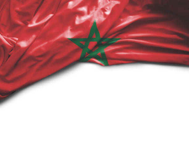モロッコ手を振る旗 - moroccan flags ストックフォトと画像