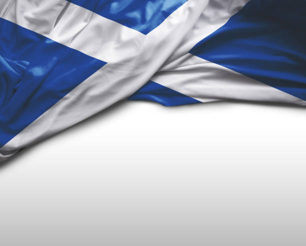 Scottish waving flag Flag Collection scottish flag stock pictures, royalty-free photos & images