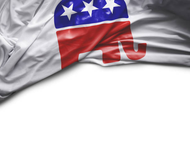 USA Republican waving flag Flag Collection us republican party photos stock pictures, royalty-free photos & images