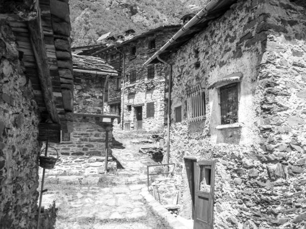 Maslana is an ancient rural village accessible only on foot. Valbondione, Bergamo, Italy.