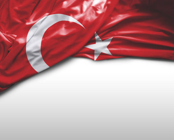 bandera de turquía saludar con la mano - bandera turca fotografías e imágenes de stock
