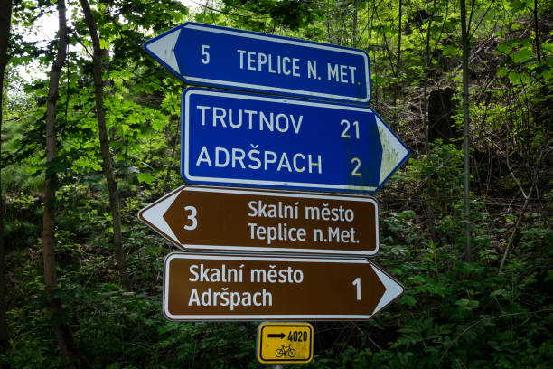 istock Road Sign in the Czech Republic Mountains 806315172