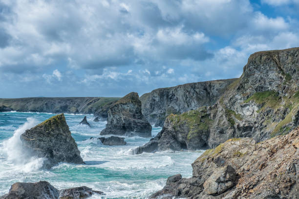 istock Views over the coastline at Bedruthan Steps, Newquay 806323174