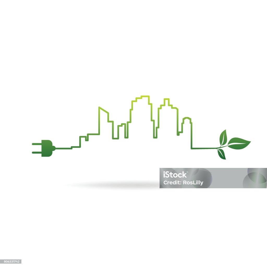 eco city energy City stock vector