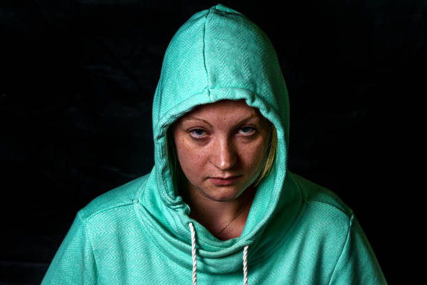 istock Young woman in hoodie 806334012