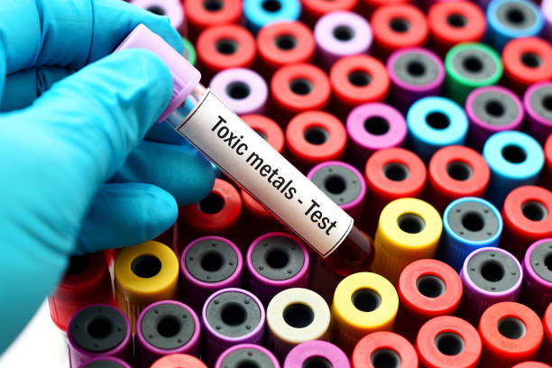 Toxic metal test Blood sample for toxic metal test mercury metal stock pictures, royalty-free photos & images