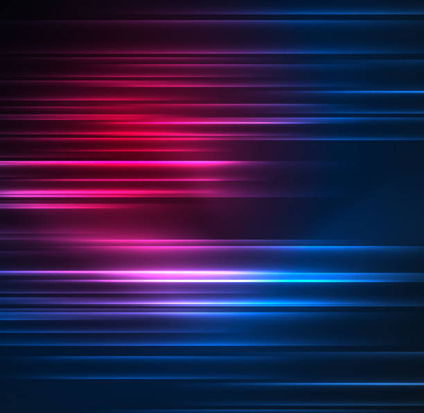 Glowing futuristic lines vector art illustration