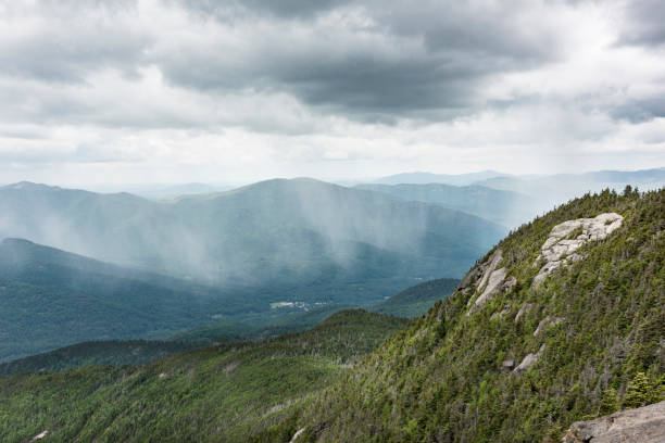 istock Rain Showers Falling on an Adirondack Valley 806350526