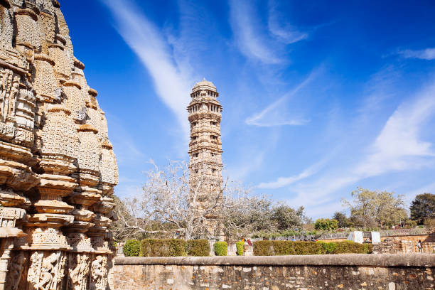 istock Tower of Victory (Vijay Stambha) in Chittor fort. Chittorgarh 806367646