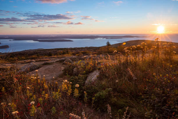 istock Beautiful fall colors of Acadia, Maine. 806367978