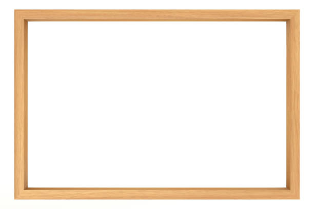 istock Empty Wooden Frame With Copy Space Isolated On White Background, 3d illustration 806372386