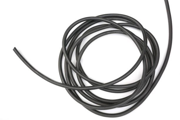 istock black wire isolated on a white background abstraction. 806381226