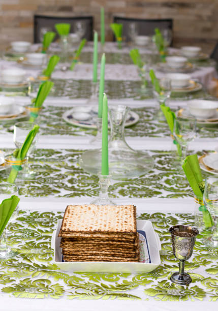 istock Decorated Passover Seder table in Tel Aviv, Israel 806397108