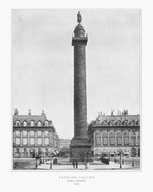 Vendome Column, Antique Paris Photograph, 1893