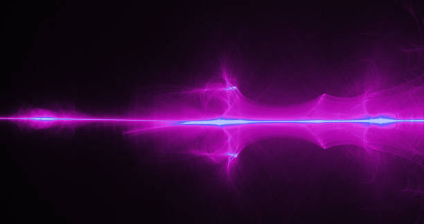 istock Purple And Blue Abstract Lines Curves Particles Background 806428810