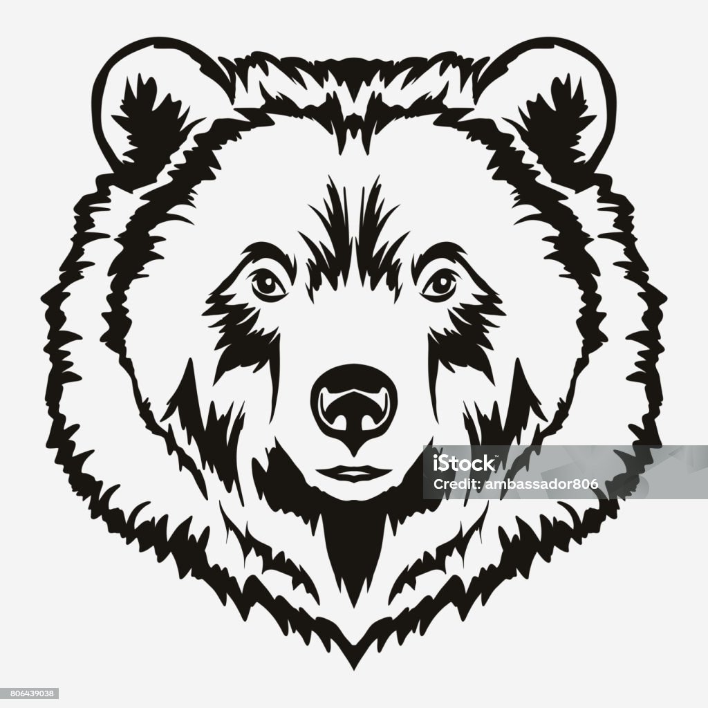 Bear Head Cartoon Vector Stock Illustration - Download Image Now - Bear,  Head, Animal Head - iStock