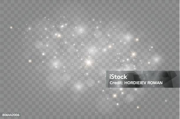 Dust On A Transparent Backgroundbright Starsthe Glow Lighting Effect Stock Illustration - Download Image Now