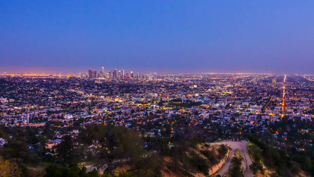 istock Amazing aerial view over Los Angeles from Griffith Observatory 806456892