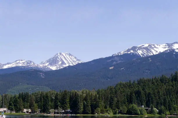 Rainbow Lake is a glacial lake and park that is a gathering place for tourista and locals.