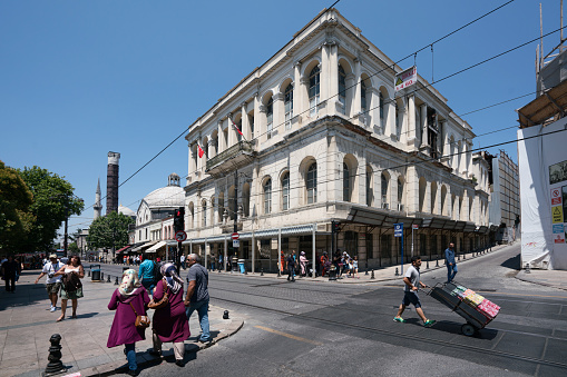 Istanbul,Turkey-June 27,2017:Turkish Press Museum building in Beyazıt District.