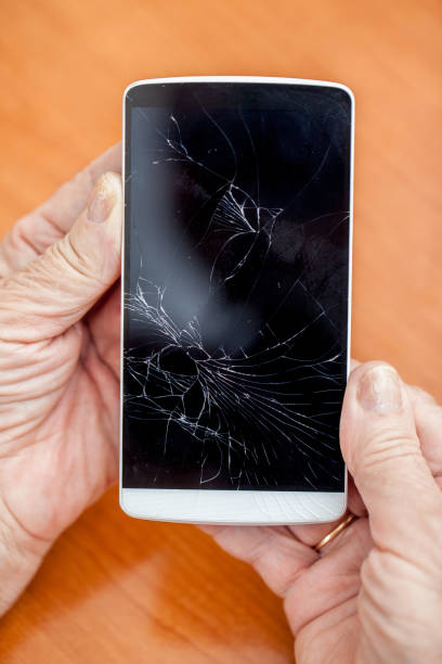 istock Broken screen glass of a smartphone 806516092