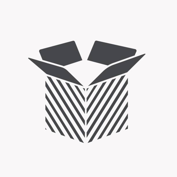 Carton opened Package Box This is a vector illustration of Carton opened Package Box symbol coat rack stock illustrations