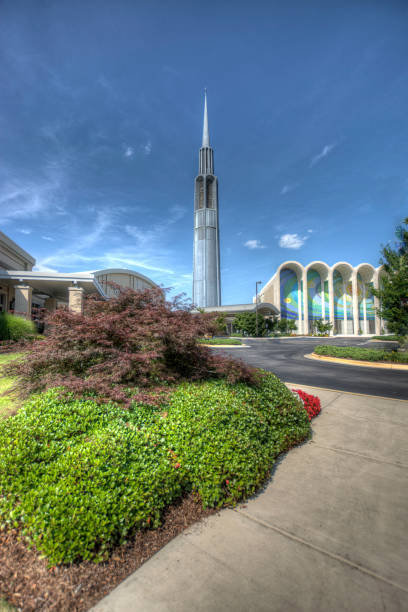 First Baptist Church Bell tower in Huntsville, Alabama. huntsville alabama stock pictures, royalty-free photos & images