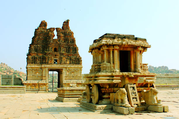 Vittala Temple Stone Chariot in Hampi, Karnataka, India