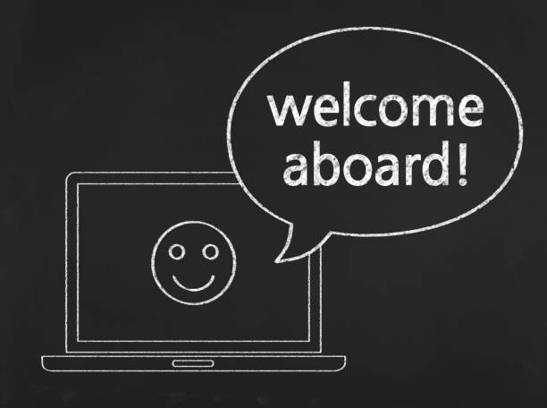 istock Welcome Aboard! - Business Chalkboard Background 806614172