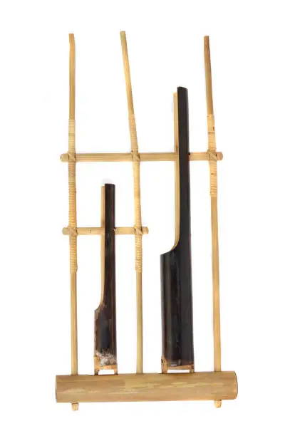 angklung, an Indonesian's traditional musical instrument made of bamboo