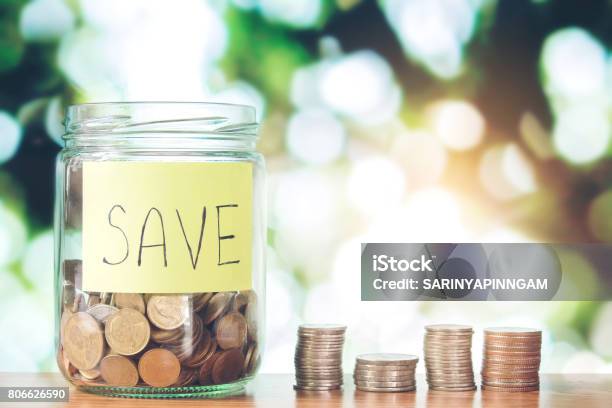 Savings Money Stock Photo - Download Image Now - Gratuity, Pouring, Savings