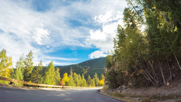 istock Driving through alpine forest of Guanella Pass 806631686