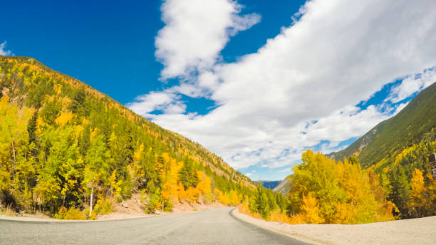 istock Driving through alpine forest of Guanella Pass 806631918